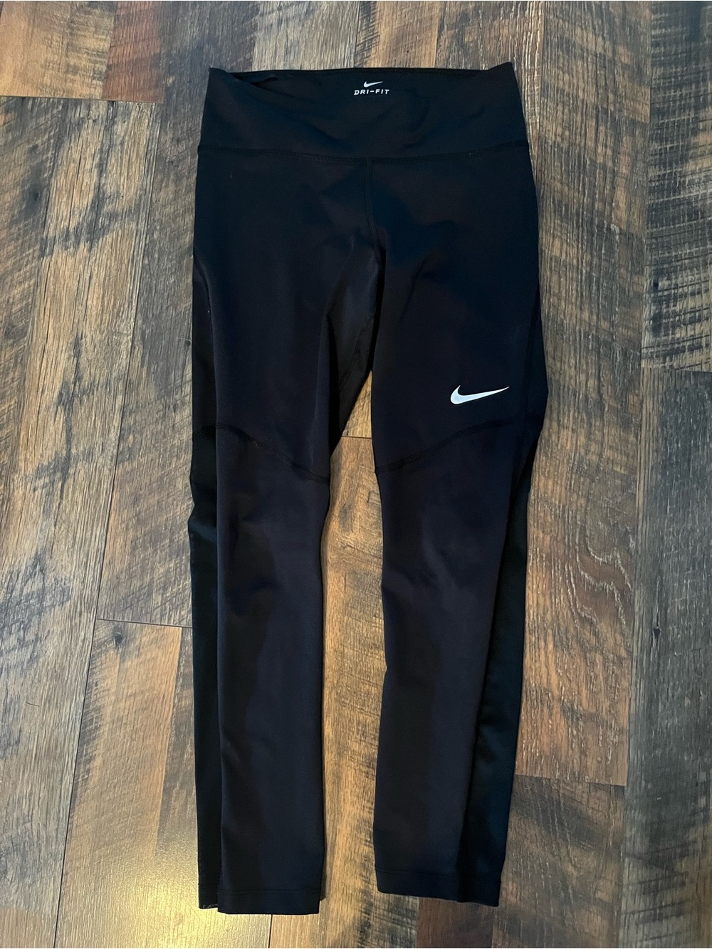Nike Black Leggings with White Swoosh